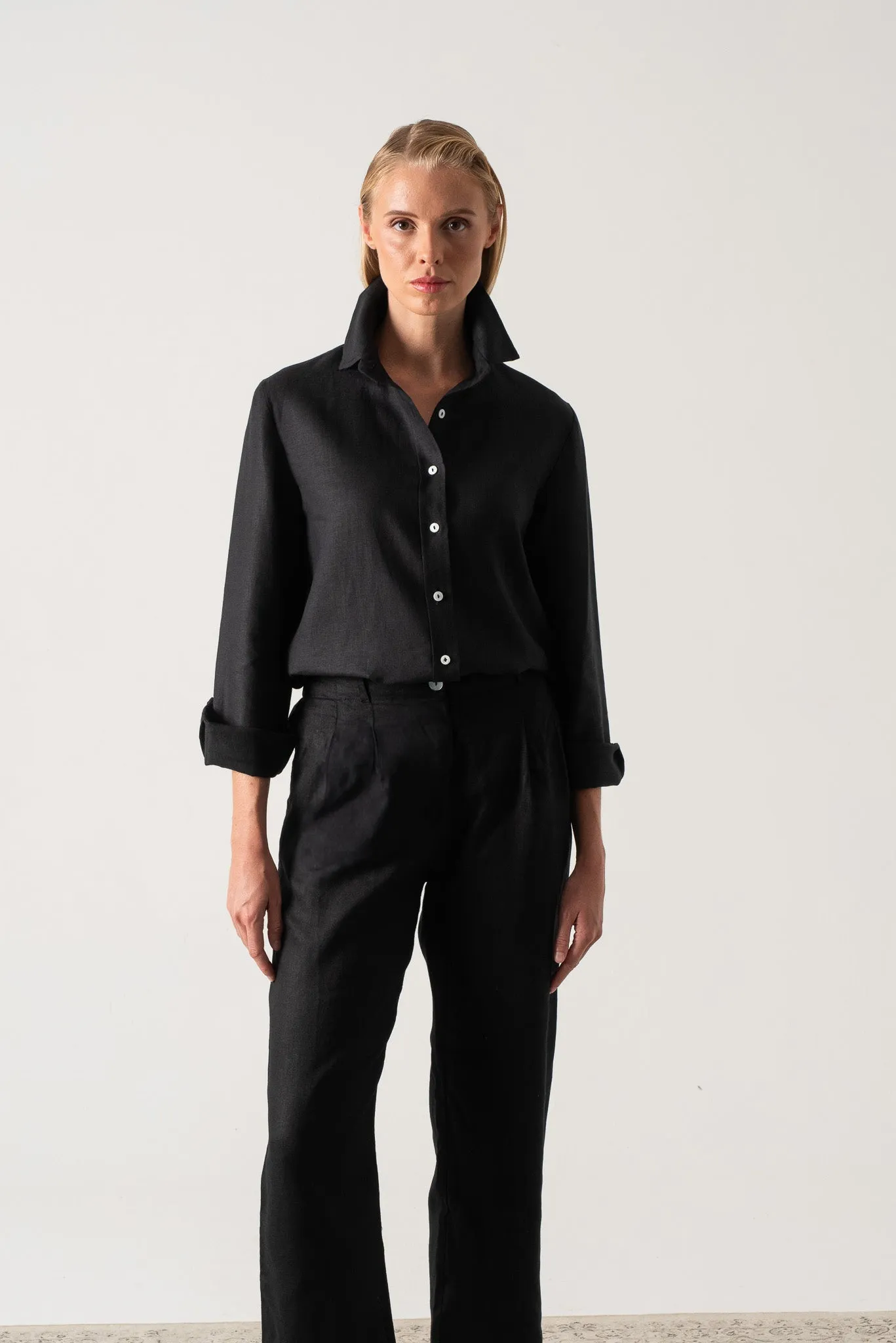 La Classica Linen Shirt Black