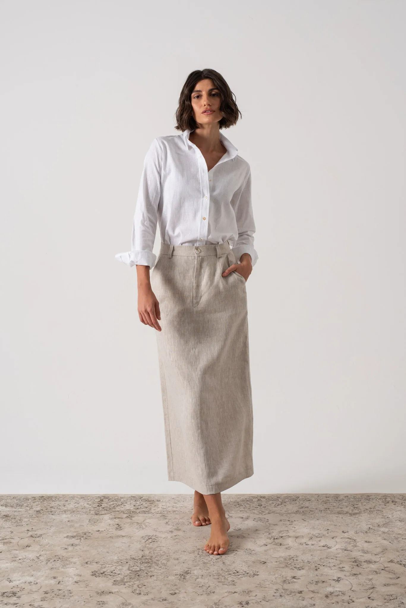 La Classica Linen Shirt White