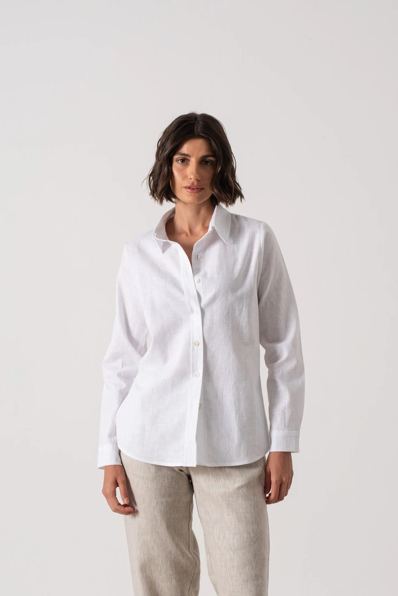 La Classica Linen Shirt White