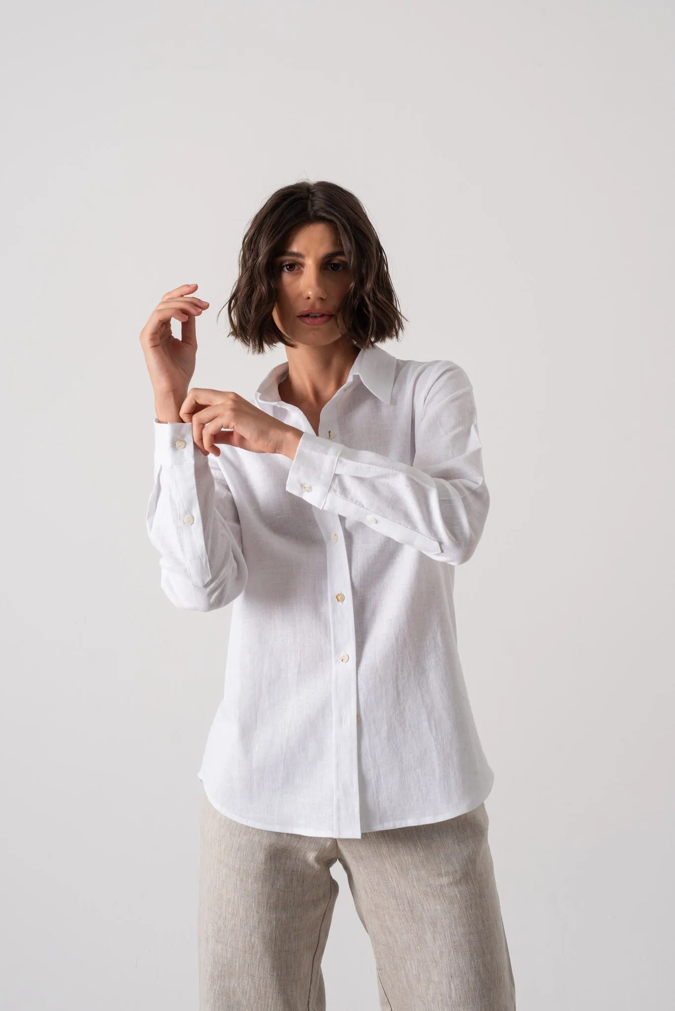 La Classica Linen Shirt White