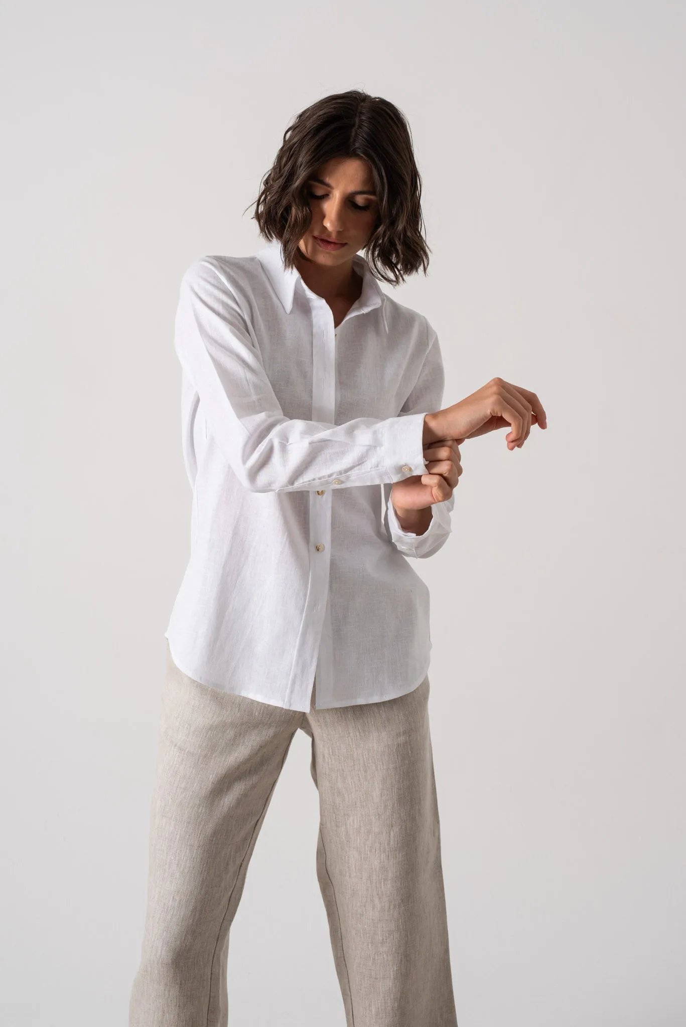 La Classica Linen Shirt White