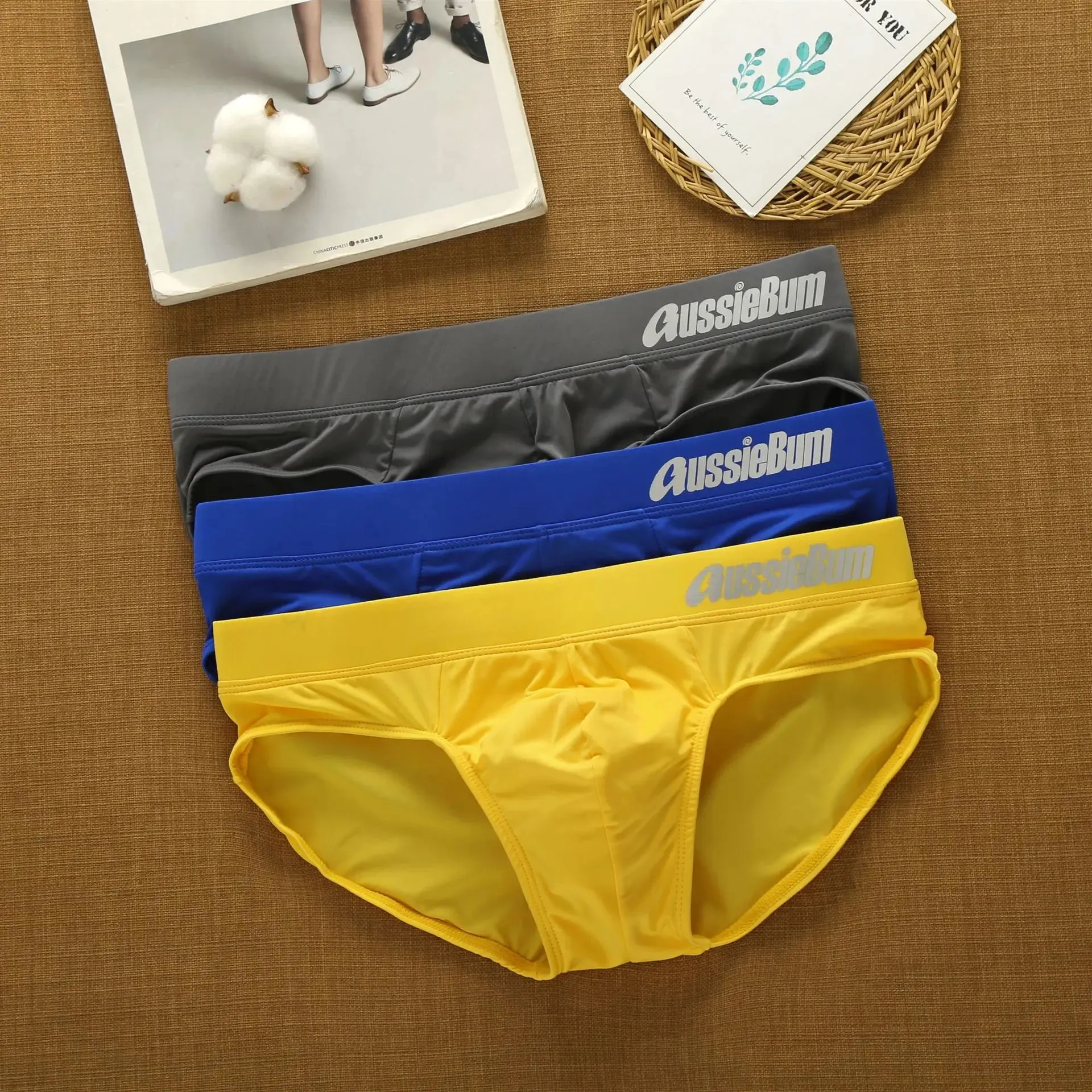 Letter Low Waist Nylon Brief