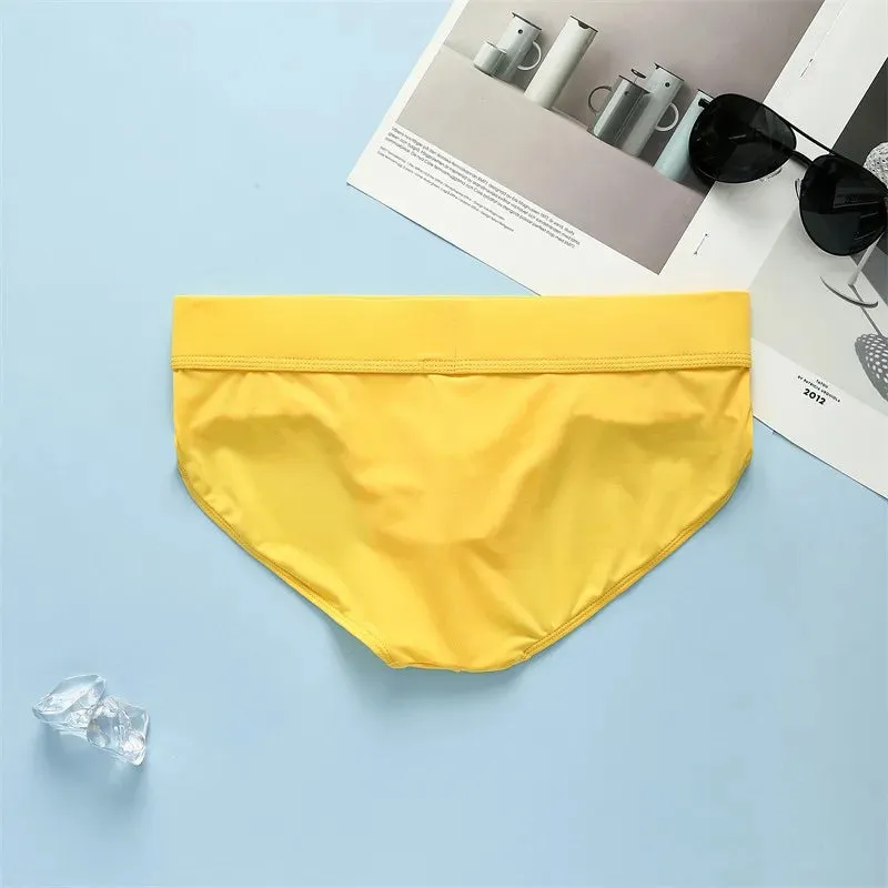 Letter Low Waist Nylon Brief