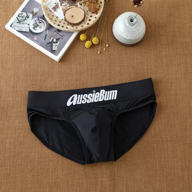 Letter Low Waist Nylon Brief