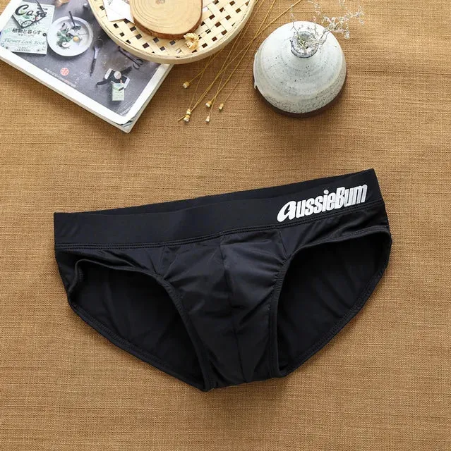 Letter Low Waist Nylon Brief