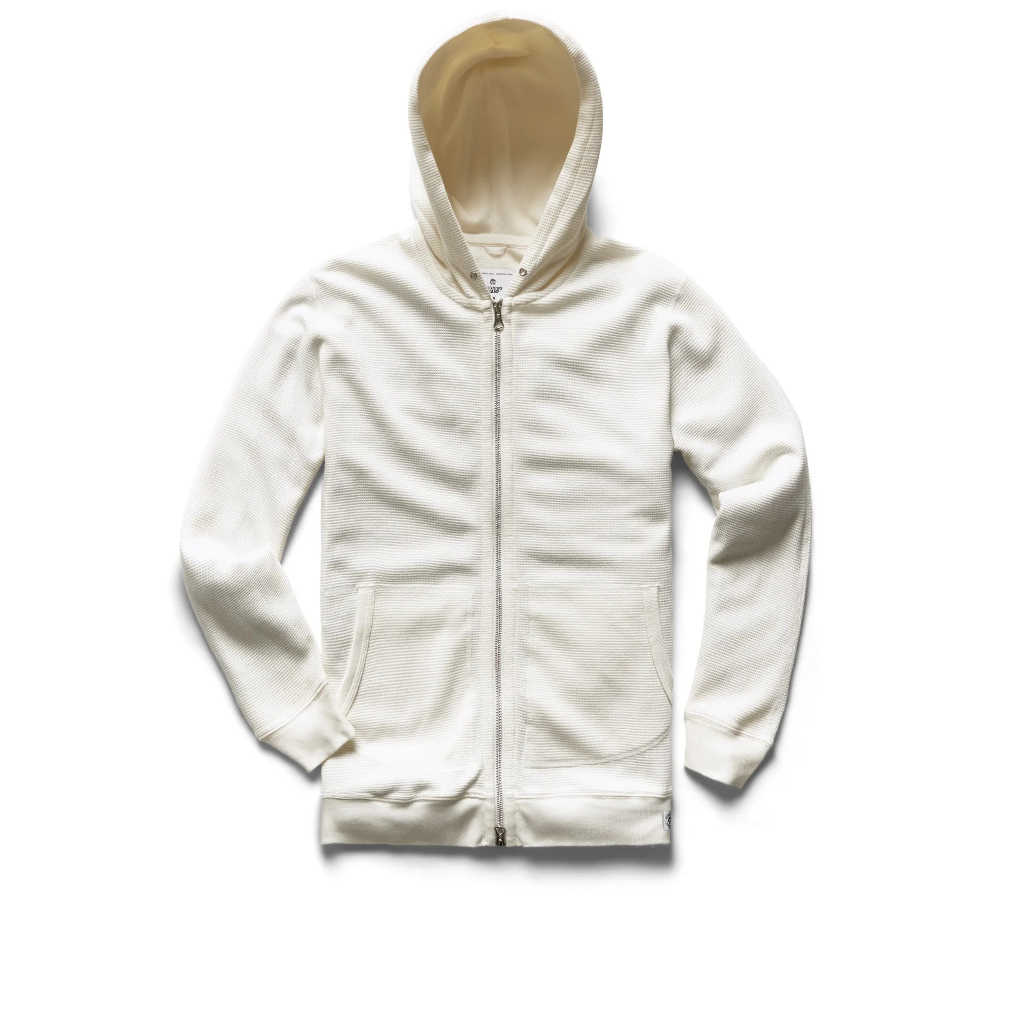 Lightweight Waffle Full Zip Hoodie