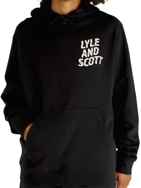 Lyle and Scott Mens Ripple Logo Hoodie Jet Black