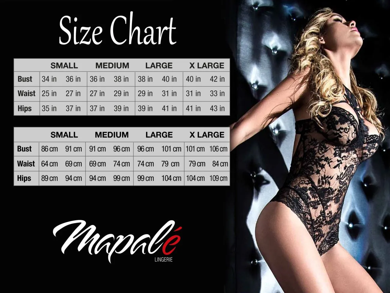 Mapale 8800X Curvy Size Bodysuit Color Black