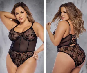 Mapale 8800X Curvy Size Bodysuit Color Black