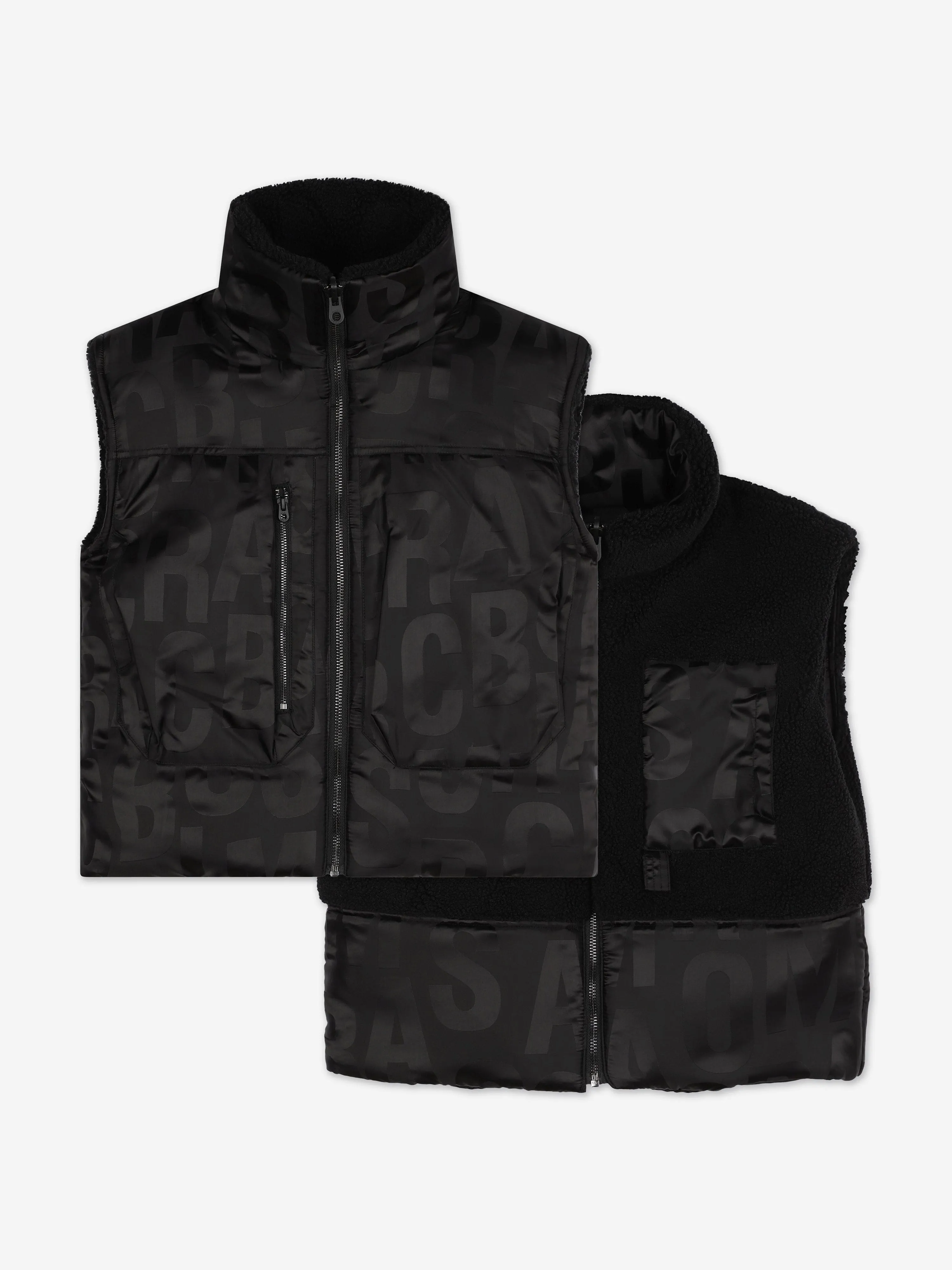 MARC JACOBS Kids Reversible Puffer Gilet in Black