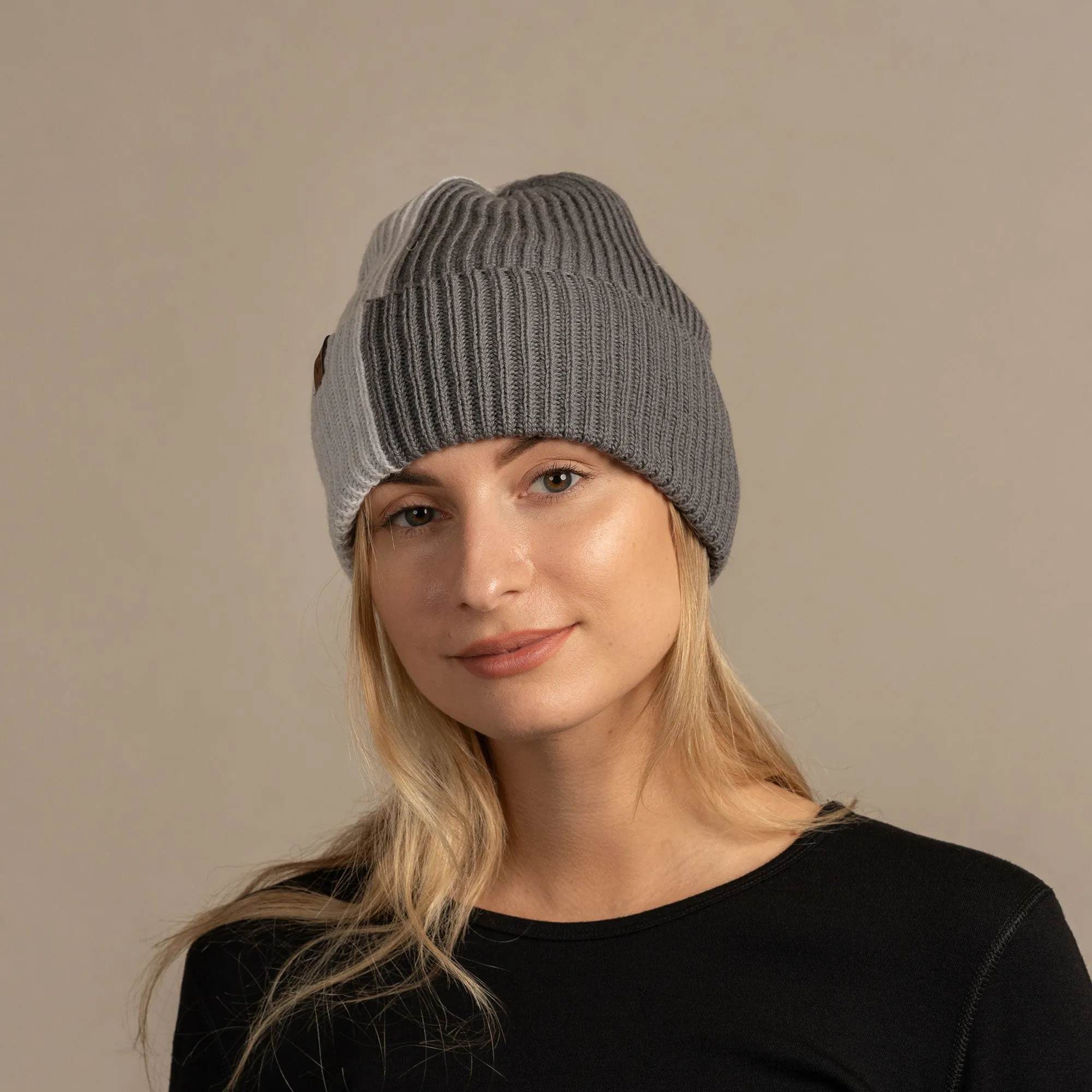 MENIQUE 100% Merino Wool Womens Knit Multicolor Beanie Merino