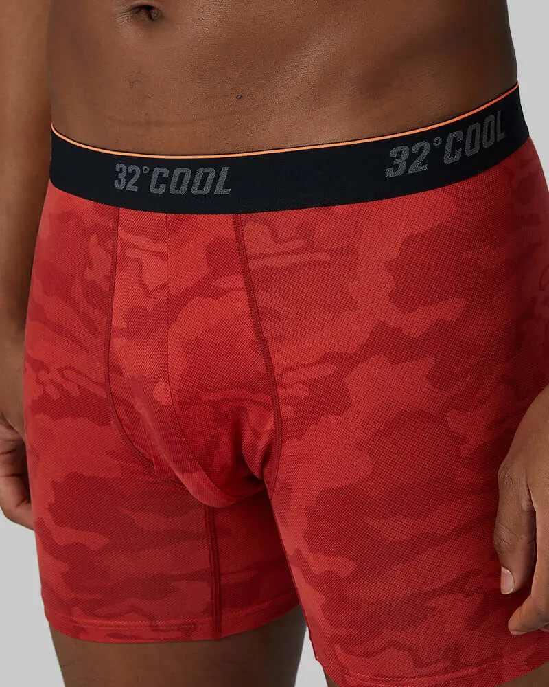 Men's Cool Active Printed Boxer Briefs - Burnt Clay Camo