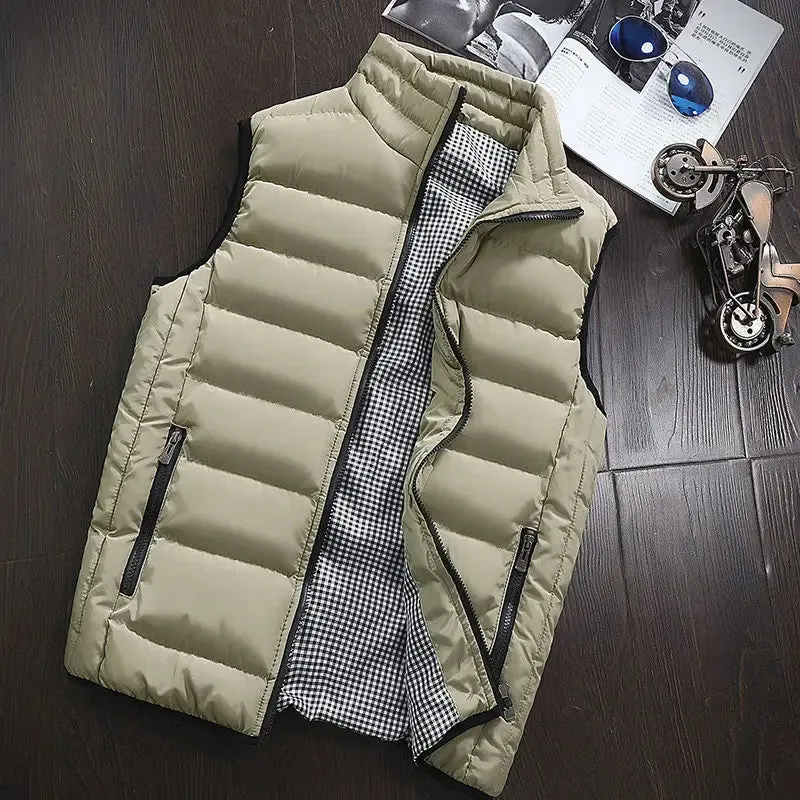 Mens Stylish Winter Warm Sleeveless Casual Vest Jacket