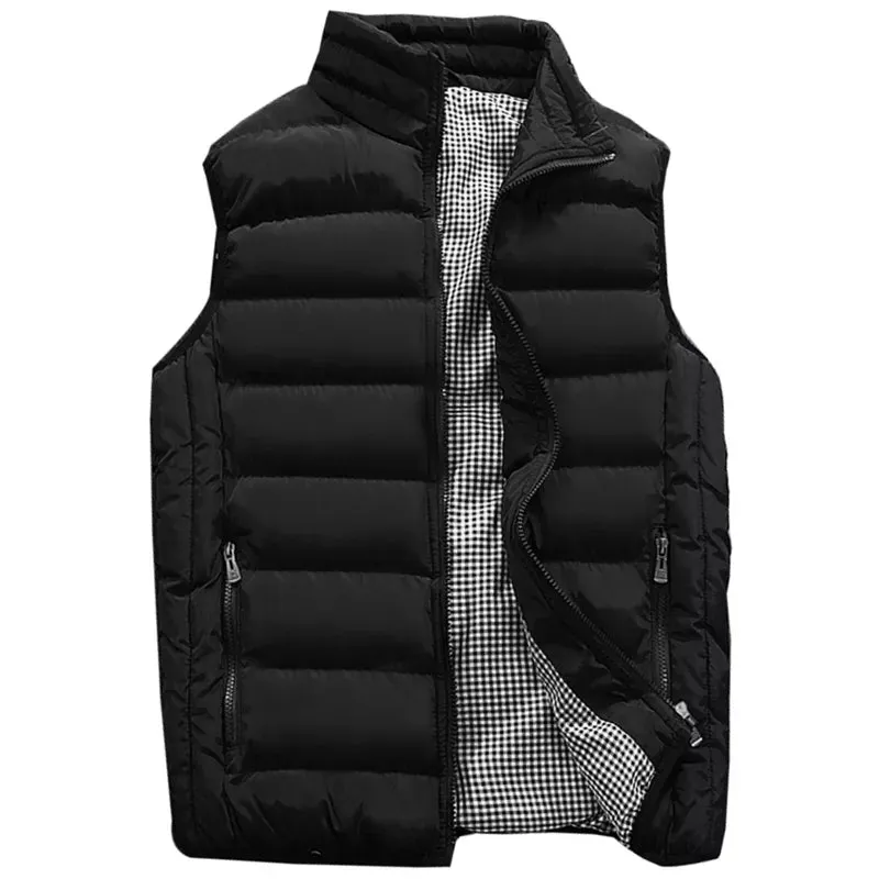 Mens Stylish Winter Warm Sleeveless Casual Vest Jacket