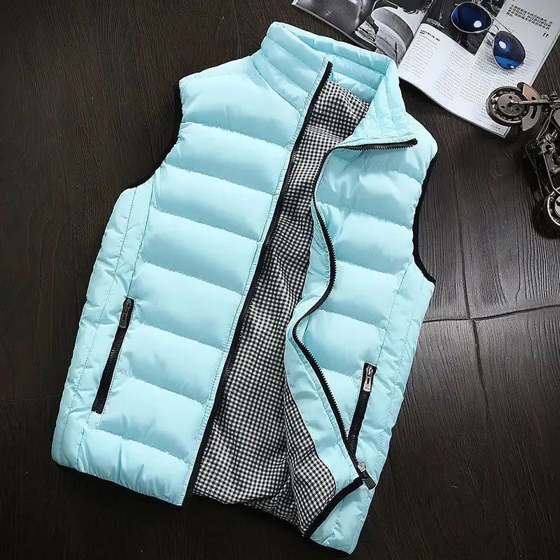 Mens Stylish Winter Warm Sleeveless Casual Vest Jacket