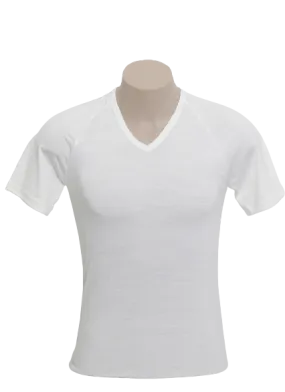 Mens Thermal Merino Short Sleeve Top - V Neck