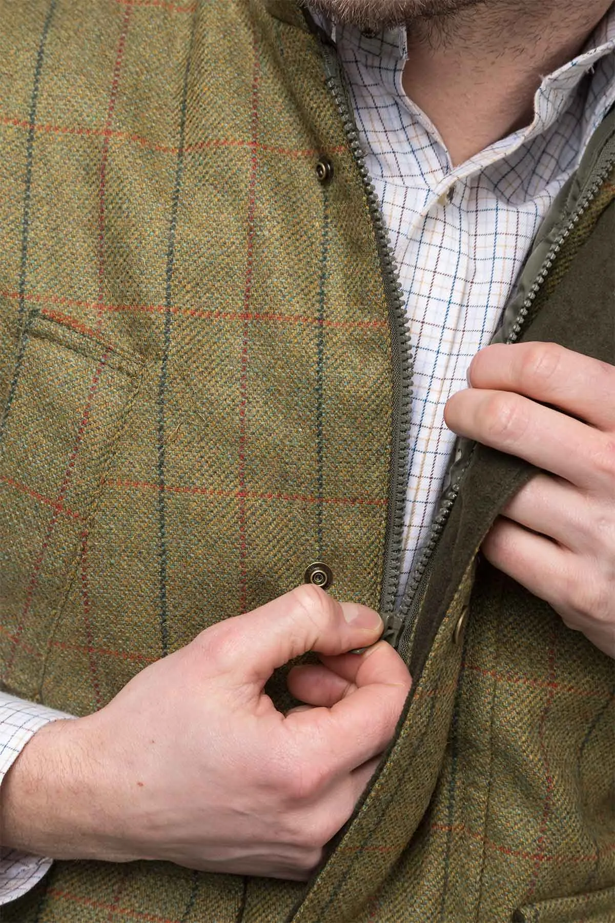 Men's Tweed Gilet - Derby Tweed