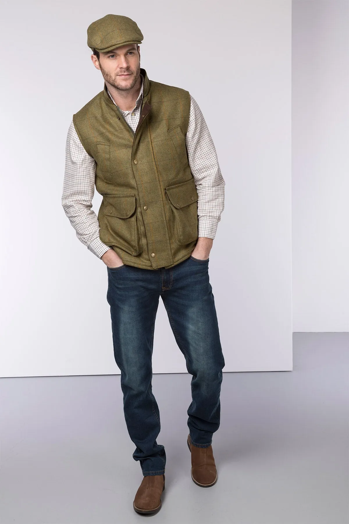 Men's Tweed Gilet - Derby Tweed