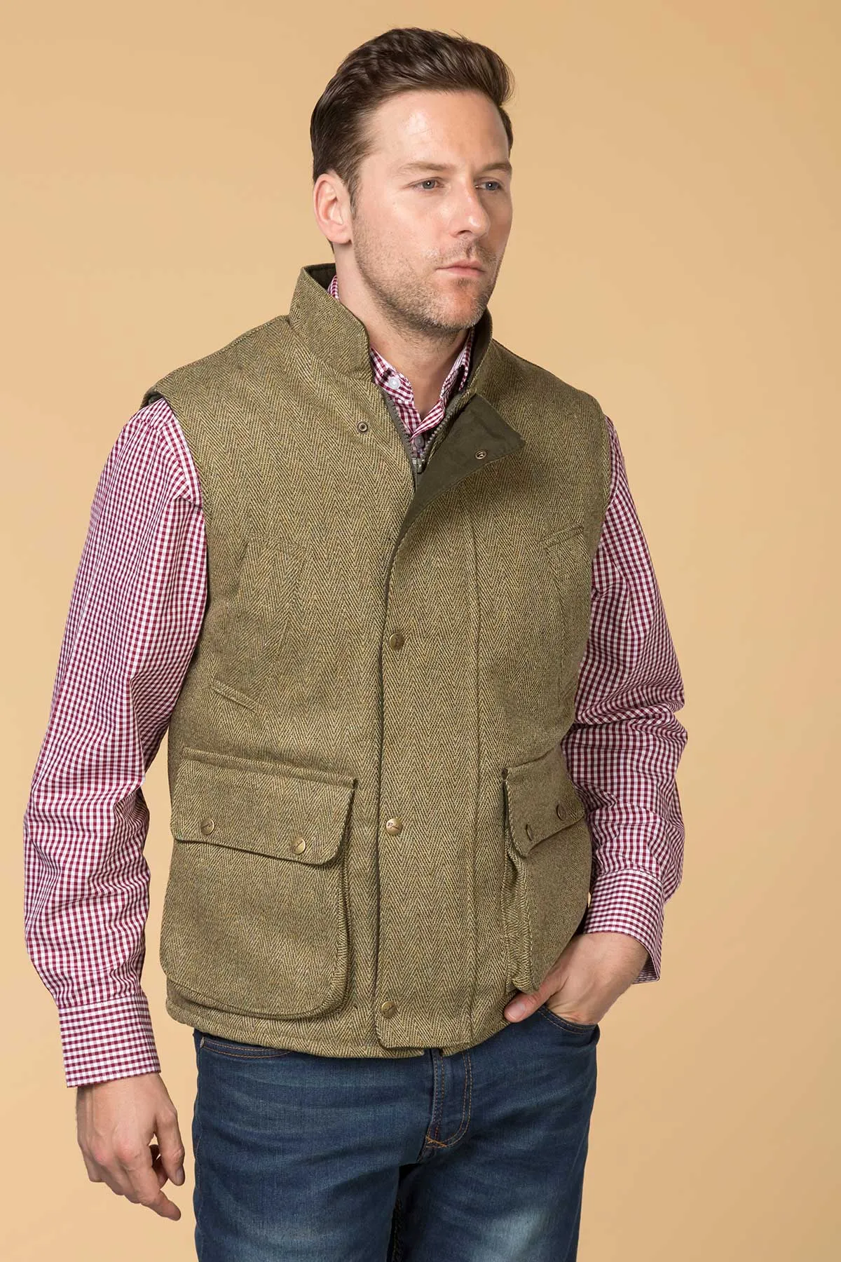 Men's Tweed Gilet - Derby Tweed