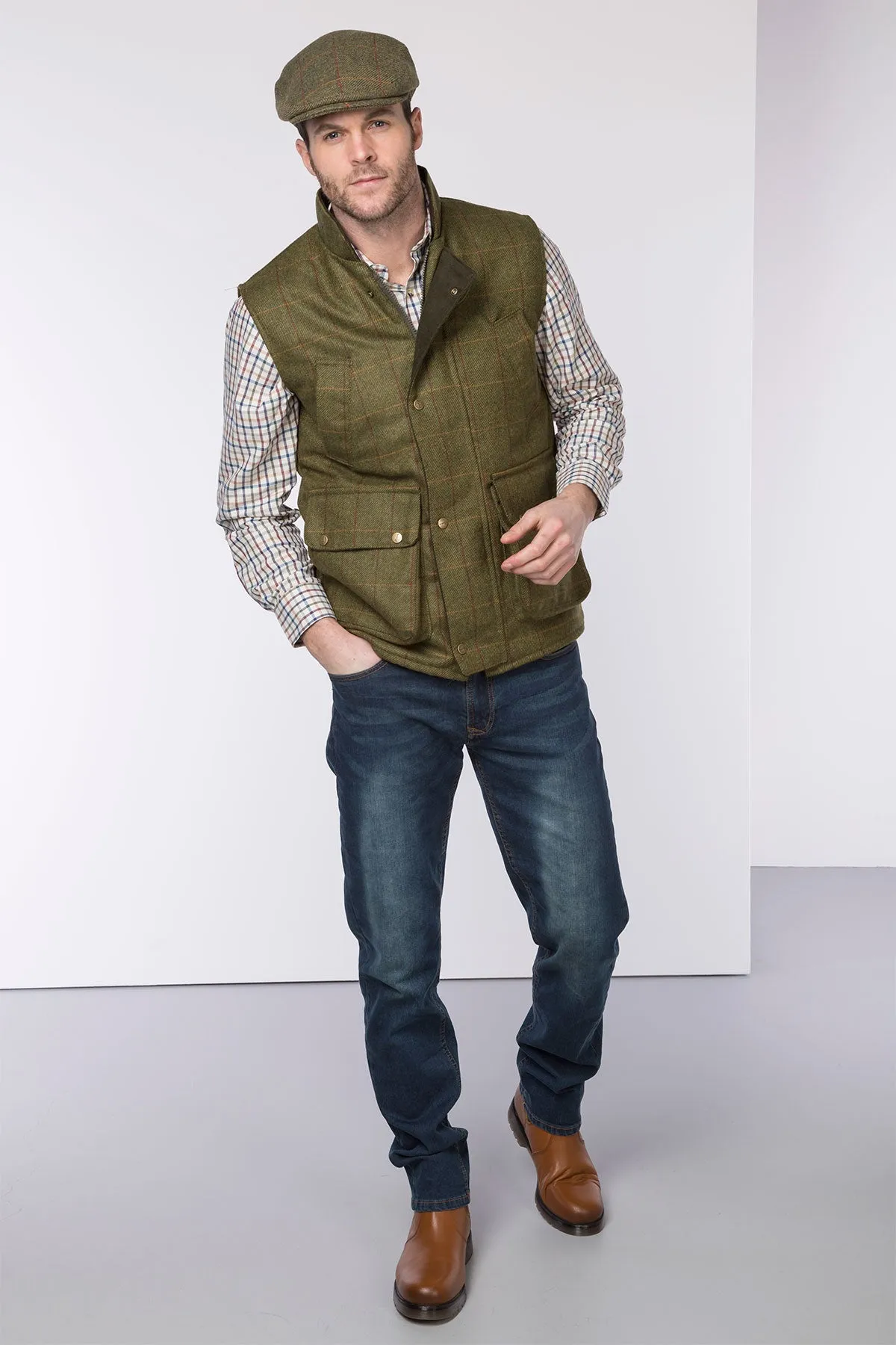 Men's Tweed Gilet - Derby Tweed