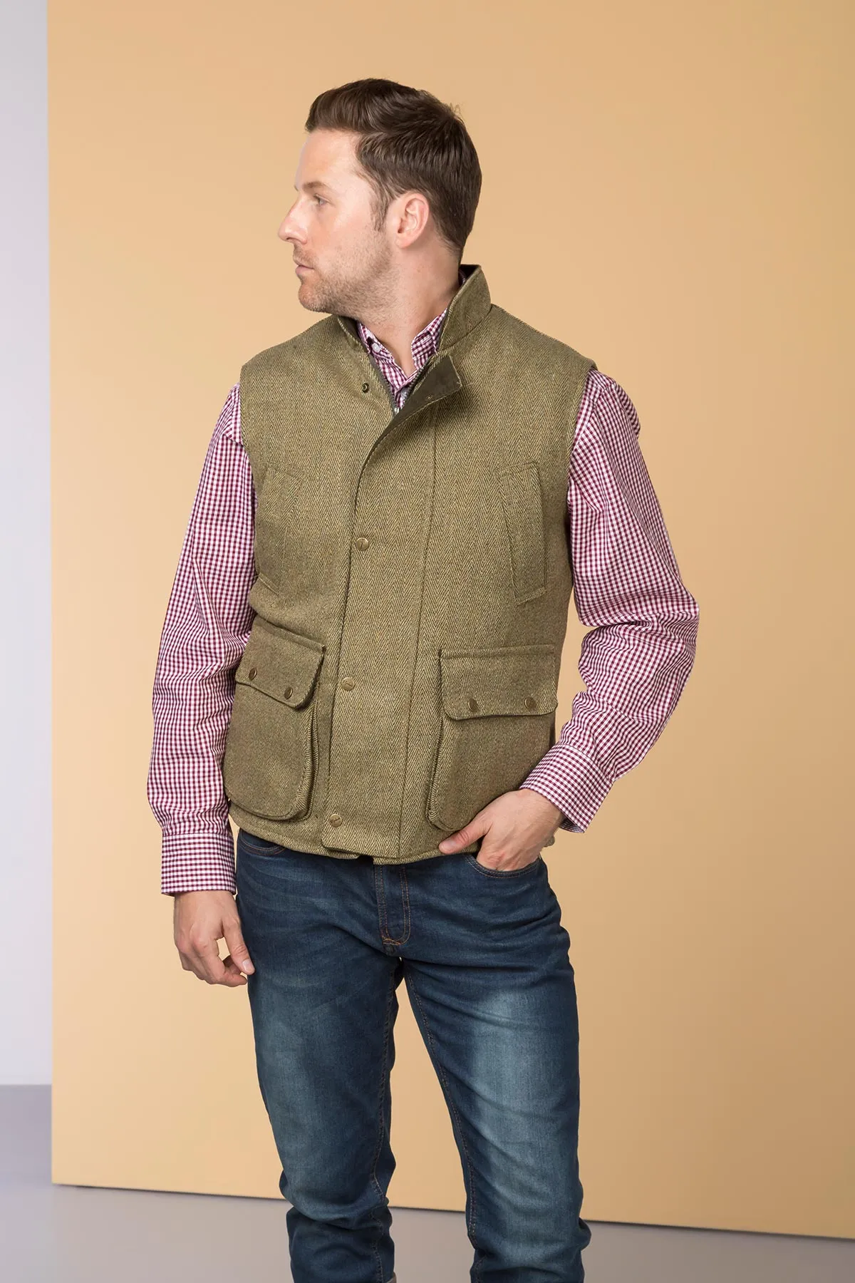 Men's Tweed Gilet - Derby Tweed