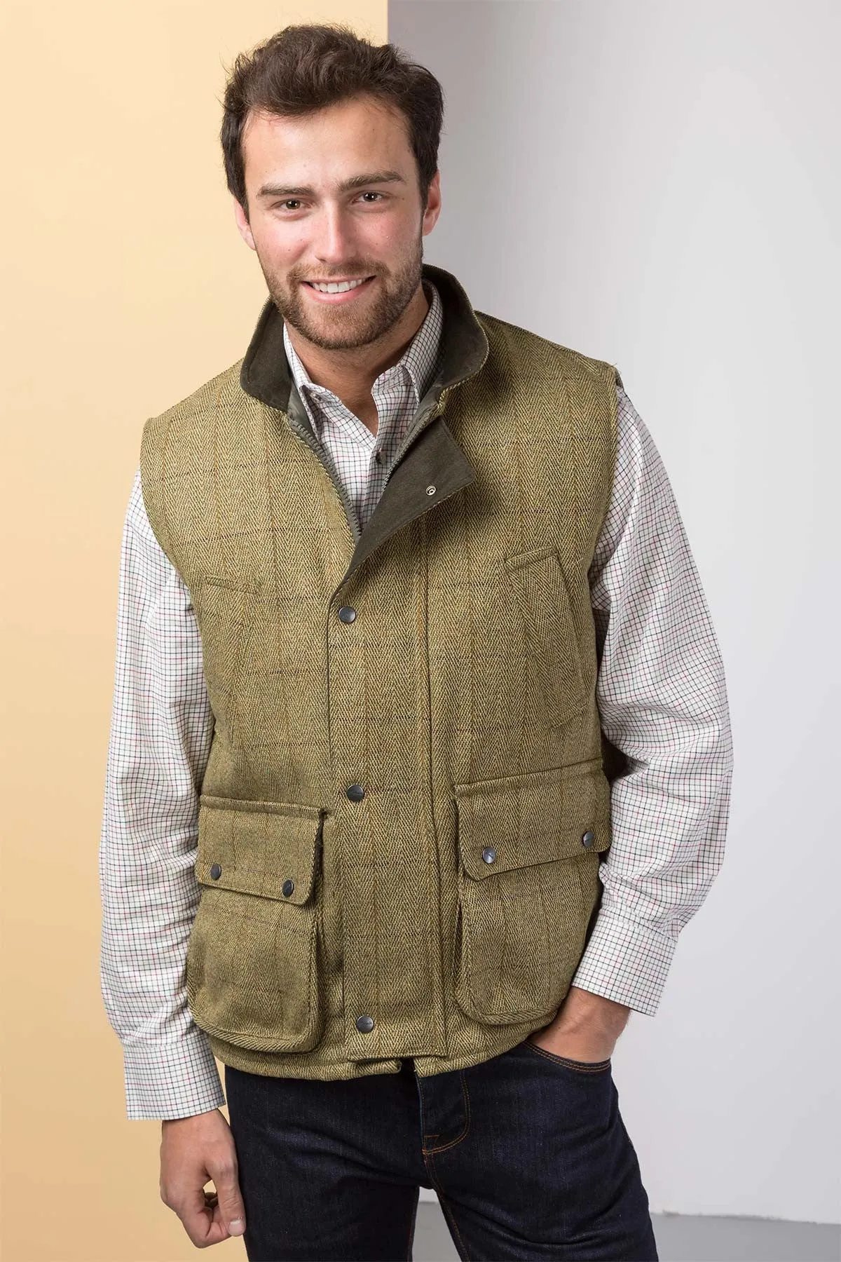 Men's Tweed Gilet - Derby Tweed