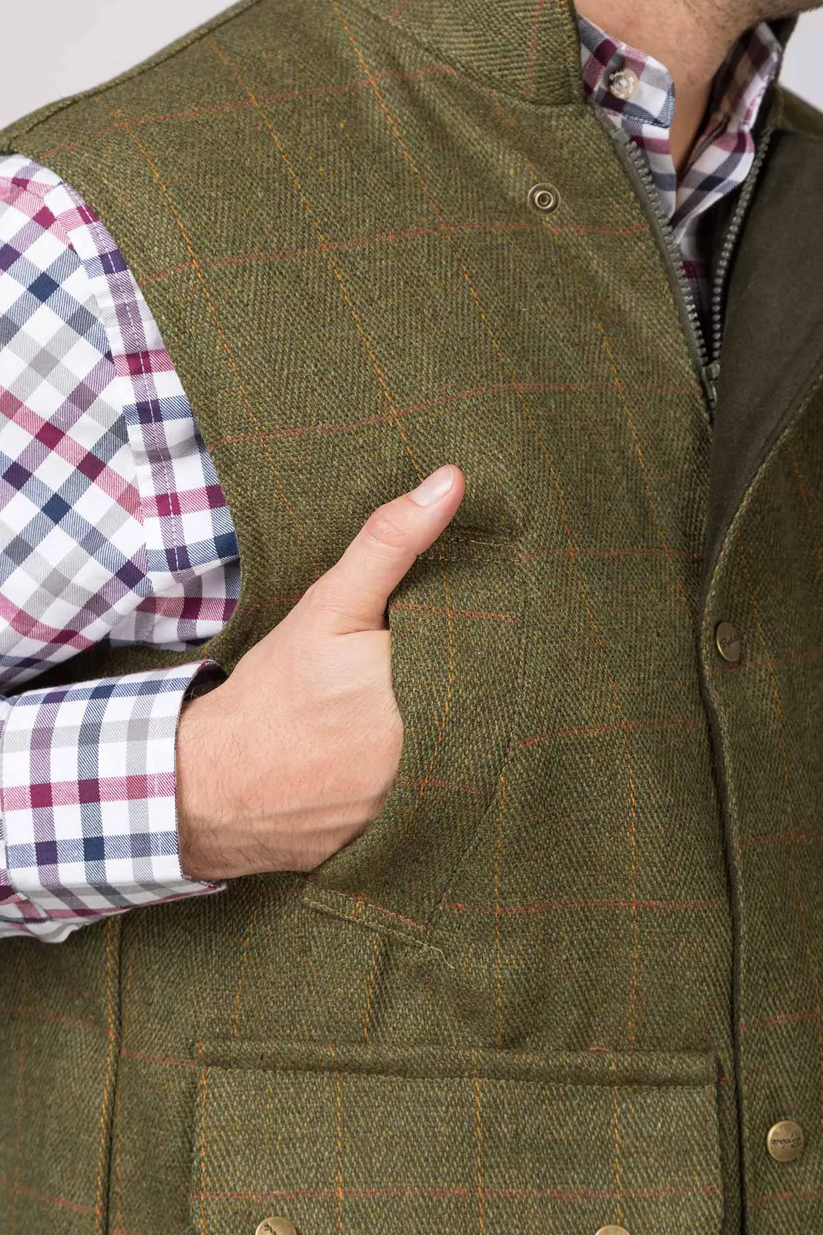 Men's Tweed Gilet - Derby Tweed