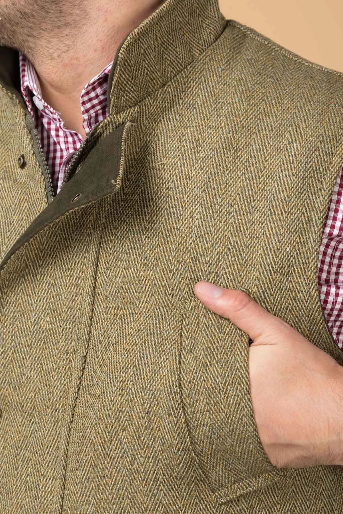 Men's Tweed Gilet - Derby Tweed