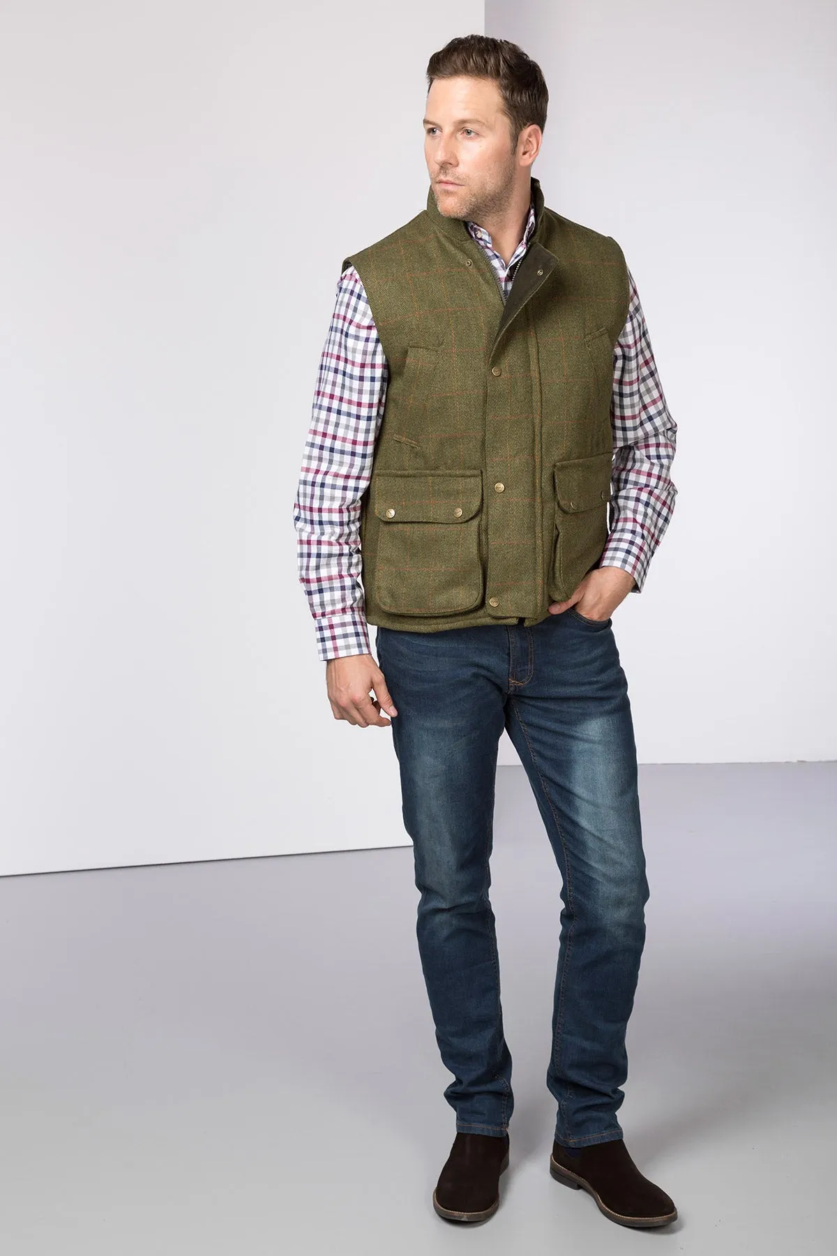 Men's Tweed Gilet - Derby Tweed