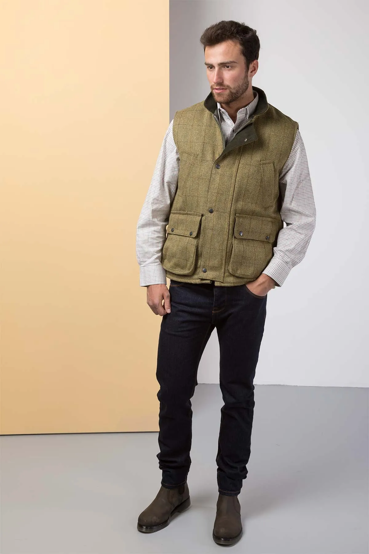 Men's Tweed Gilet - Derby Tweed