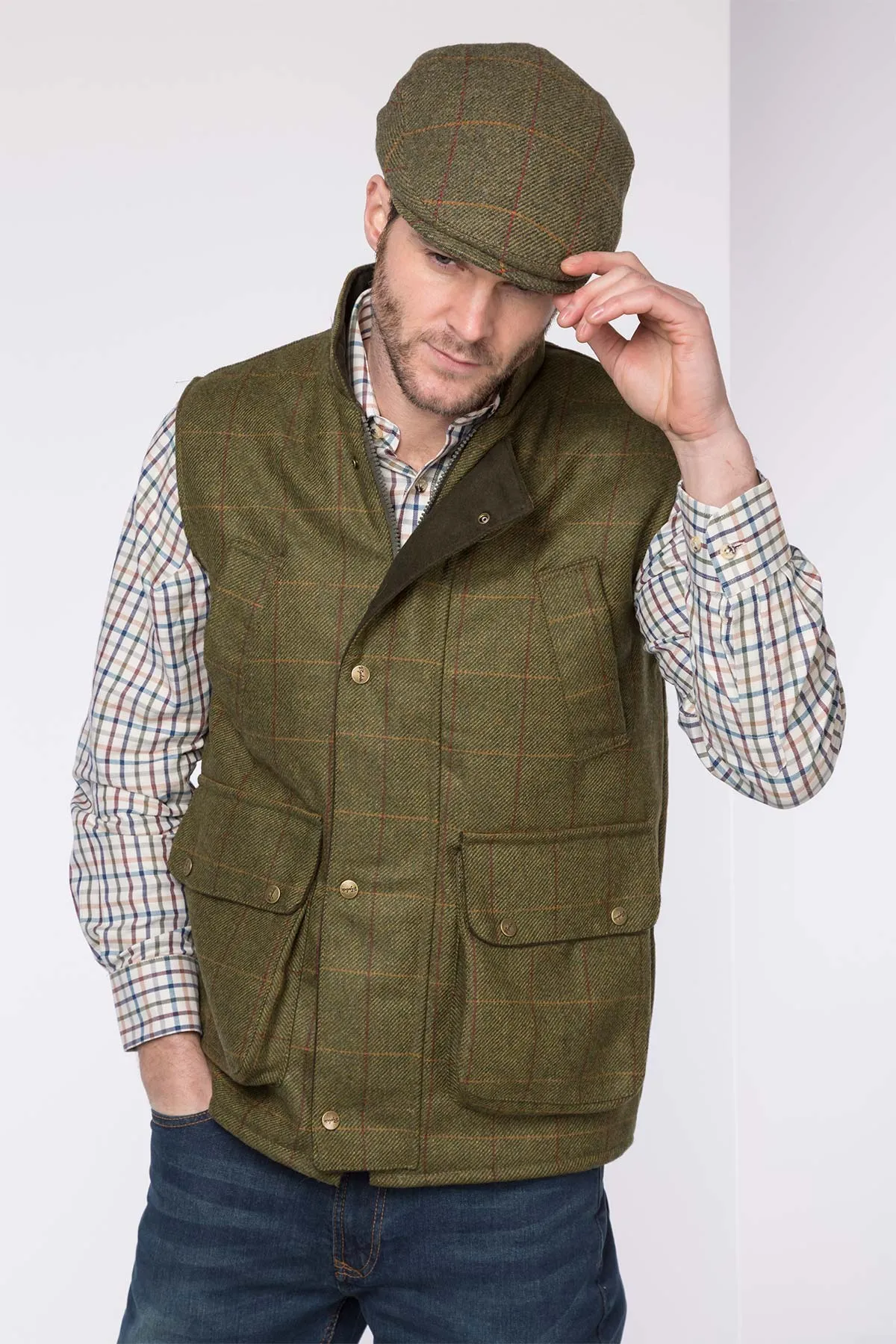 Men's Tweed Gilet - Derby Tweed