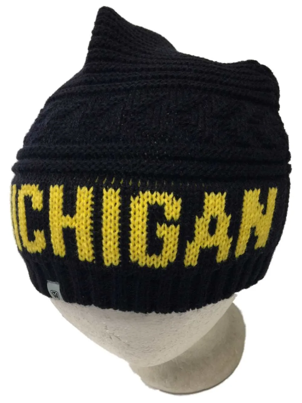 Michigan Wolverines TOW Navy Leisure Knit Slouchy Hipster Hanging Beanie Hat Cap