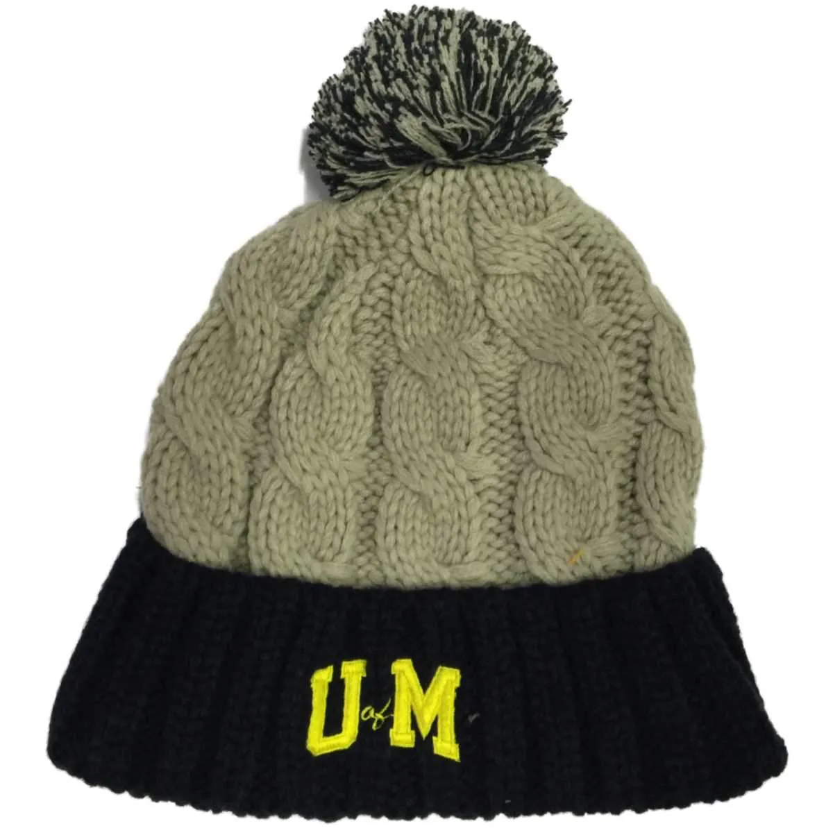 Michigan Wolverines TOW Women Gray Navy Gust Fashion Knit Cuffed Beanie Hat Cap