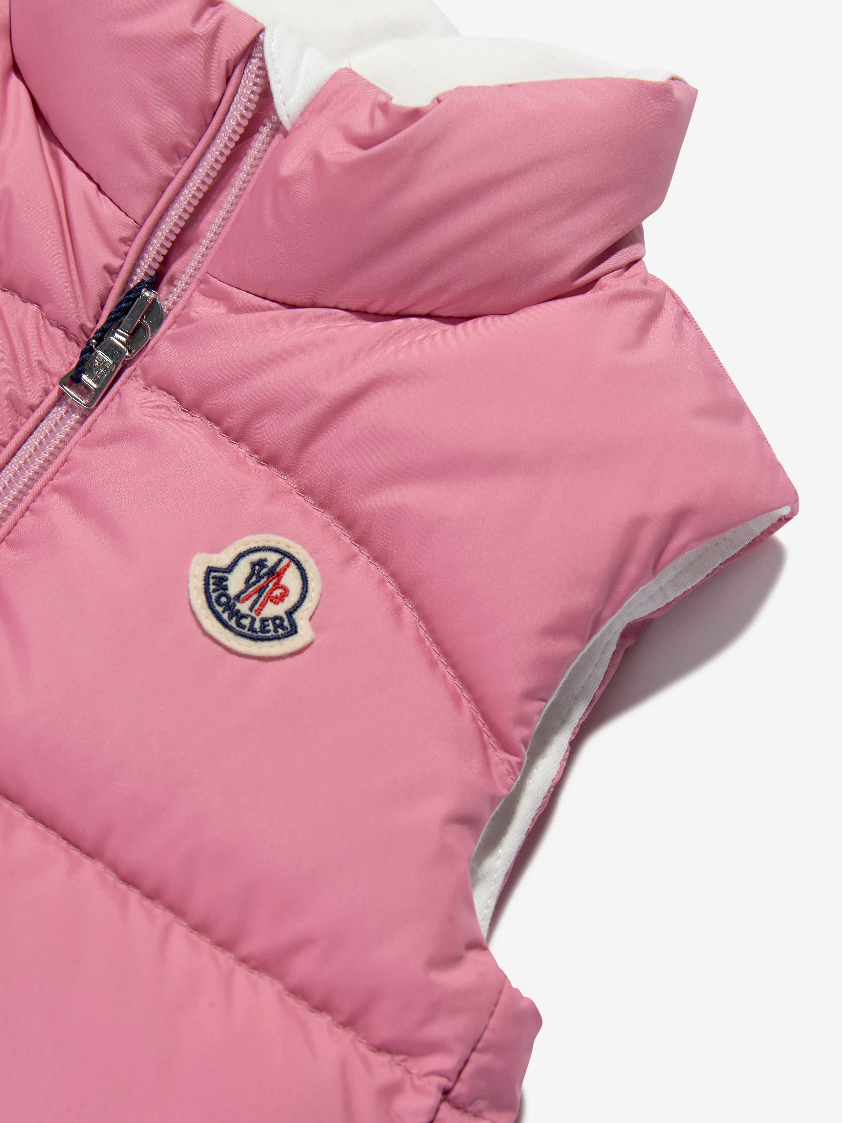 Moncler Enfant Baby Girls Down Padded Lida Gilet in Pink