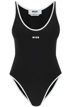 Msgm logo one-piece swimsuit