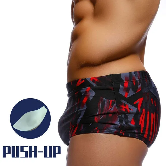 Multicolor Printed Push-Padded Boxer