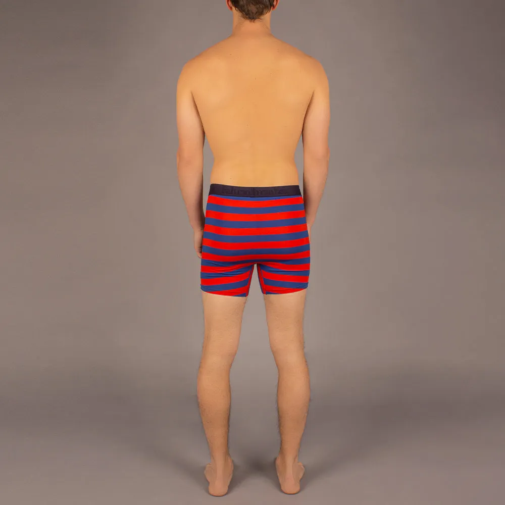 Newman Boxer Brief | Rugby Stripe Blue/Red