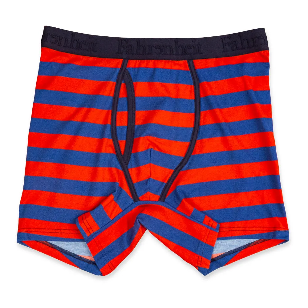 Newman Boxer Brief | Rugby Stripe Blue/Red