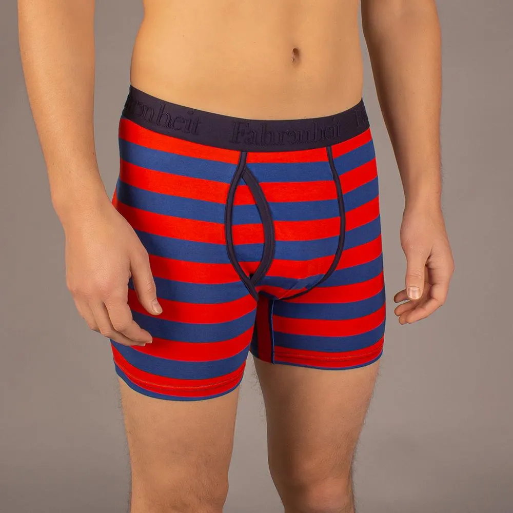 Newman Boxer Brief | Rugby Stripe Blue/Red