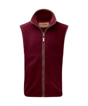 Oakham Fleece Gilet - Claret