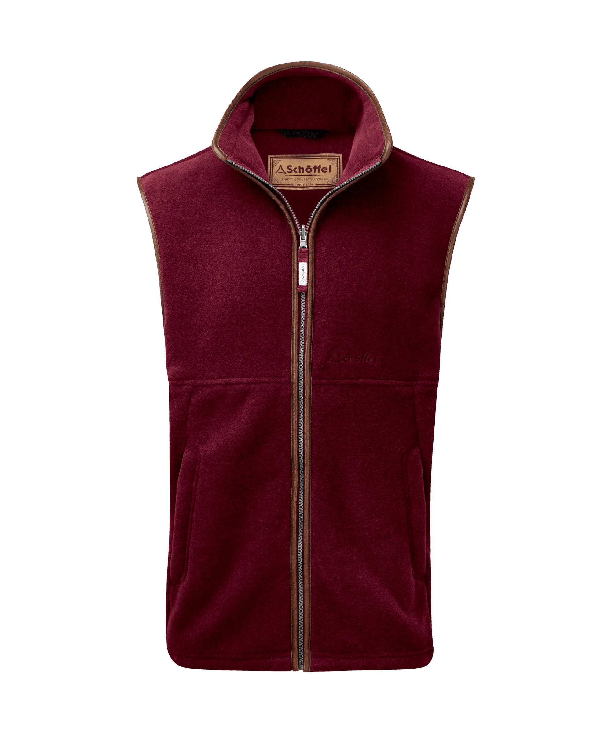 Oakham Fleece Gilet - Claret