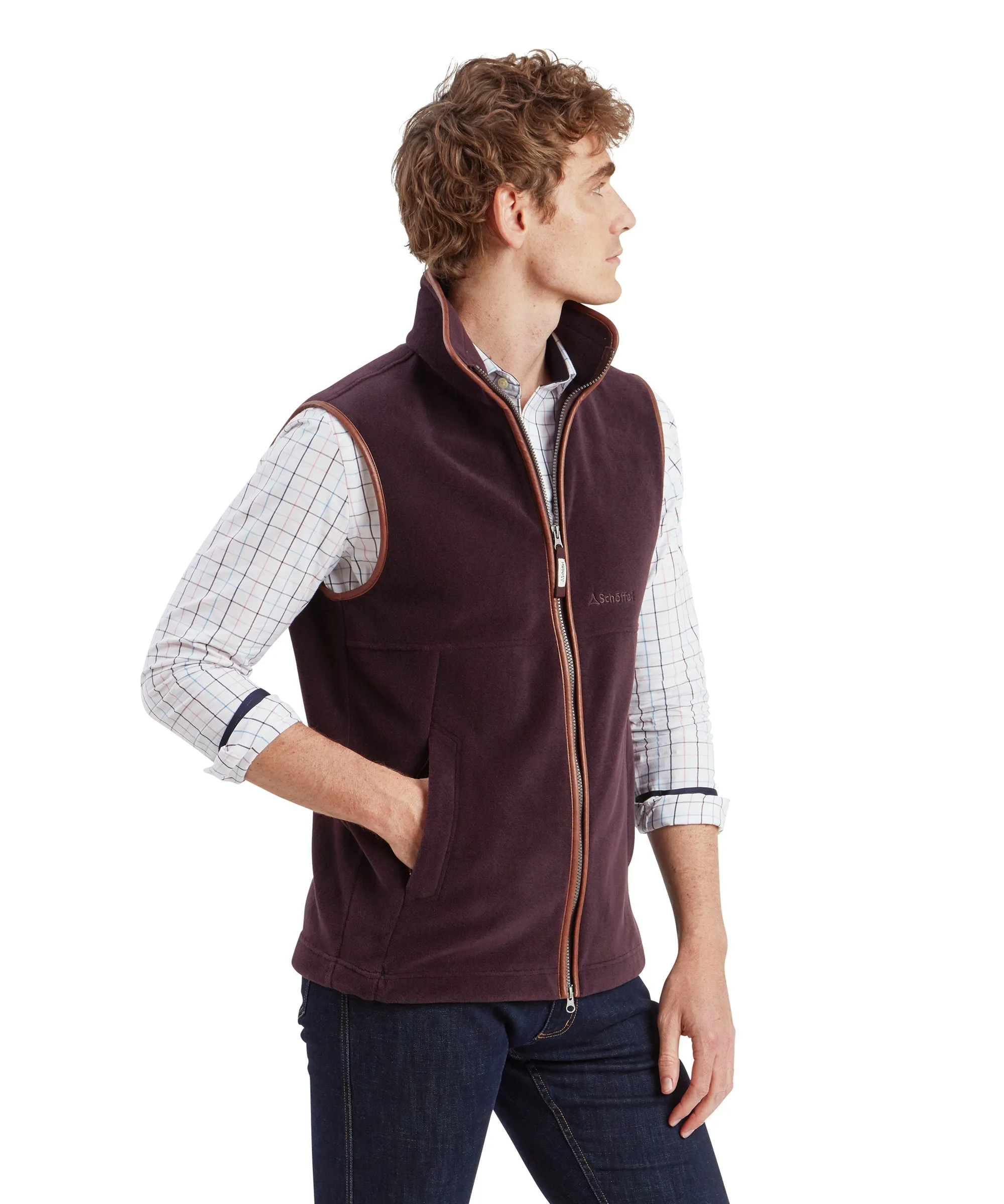 Oakham Fleece Gilet - Port