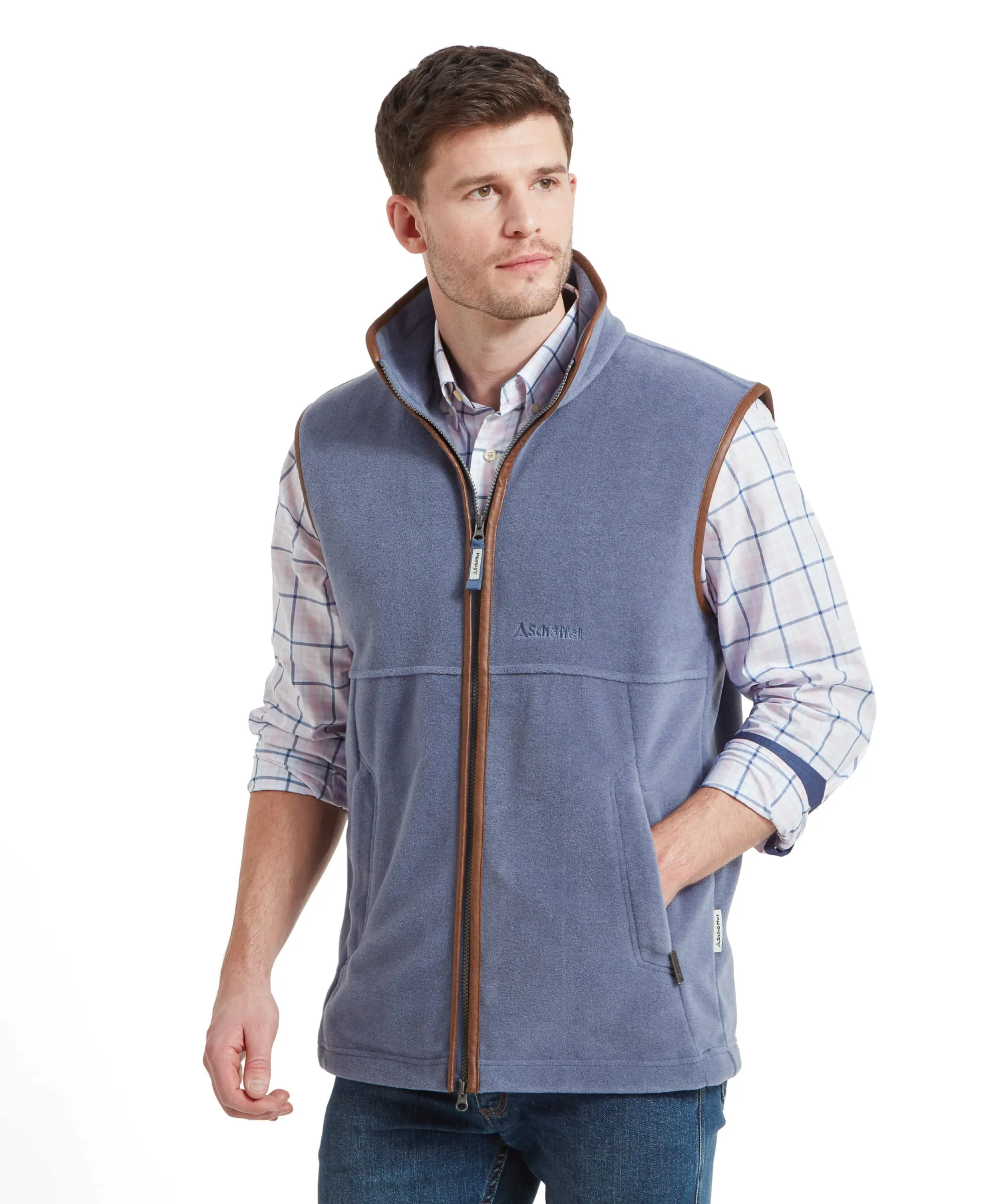 Oakham Fleece Gilet - Stone Blue