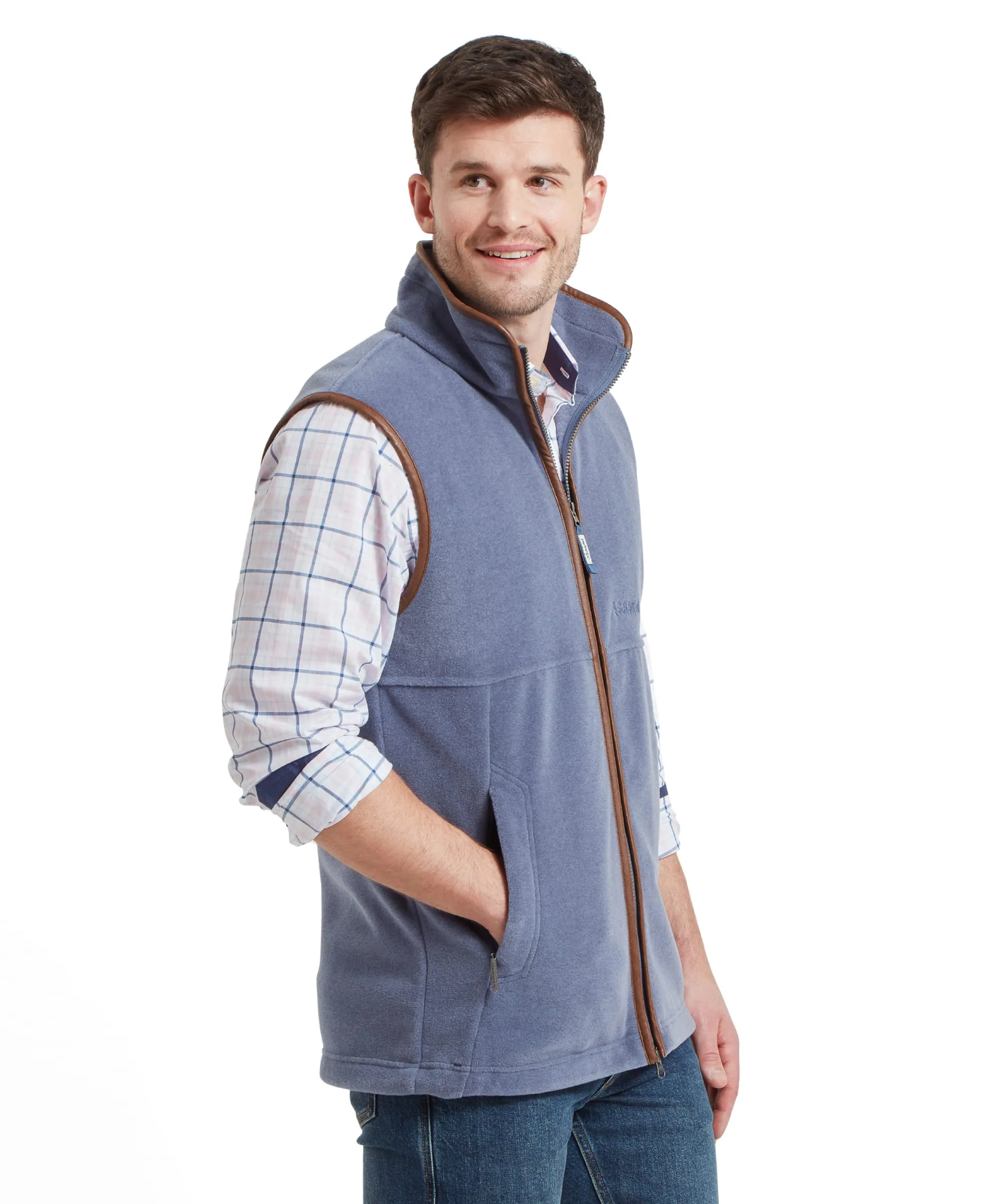 Oakham Fleece Gilet - Stone Blue