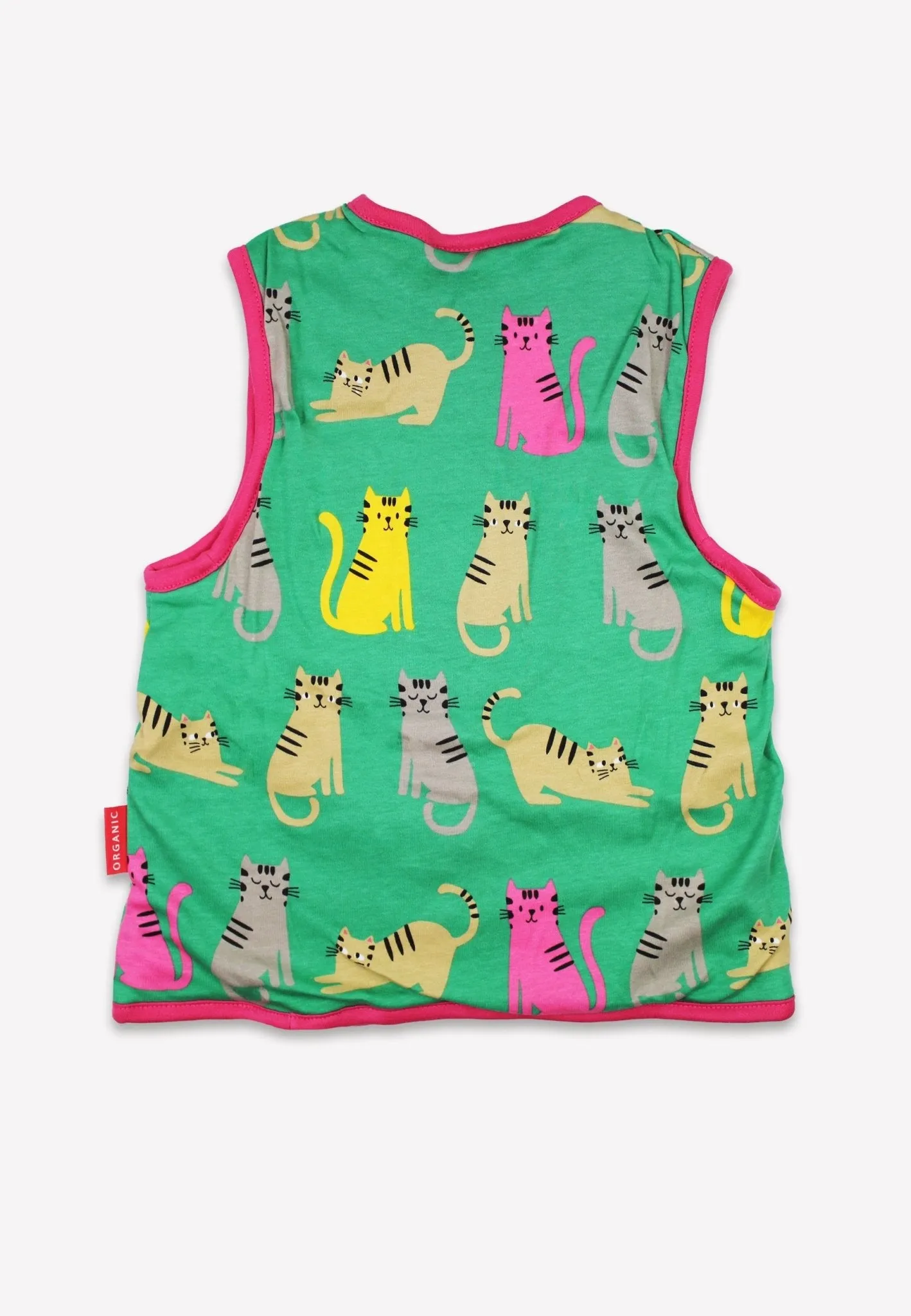 Organic Kitten Print Reversible Gilet