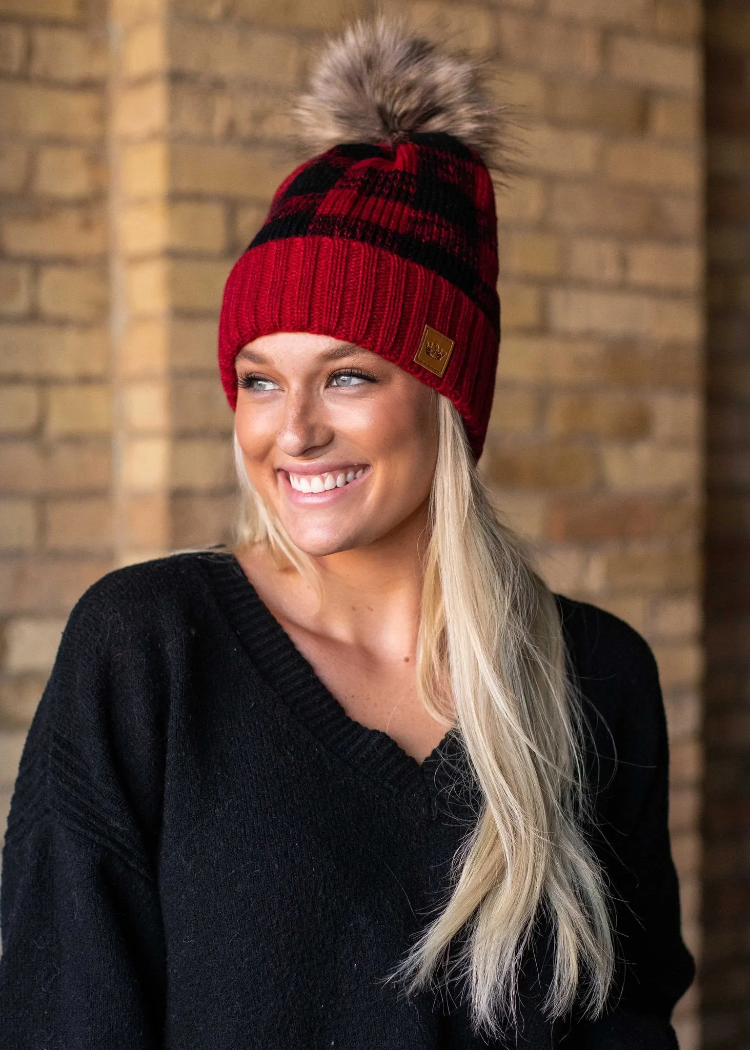 PANACHE RED BUFFALO PLAID HAT