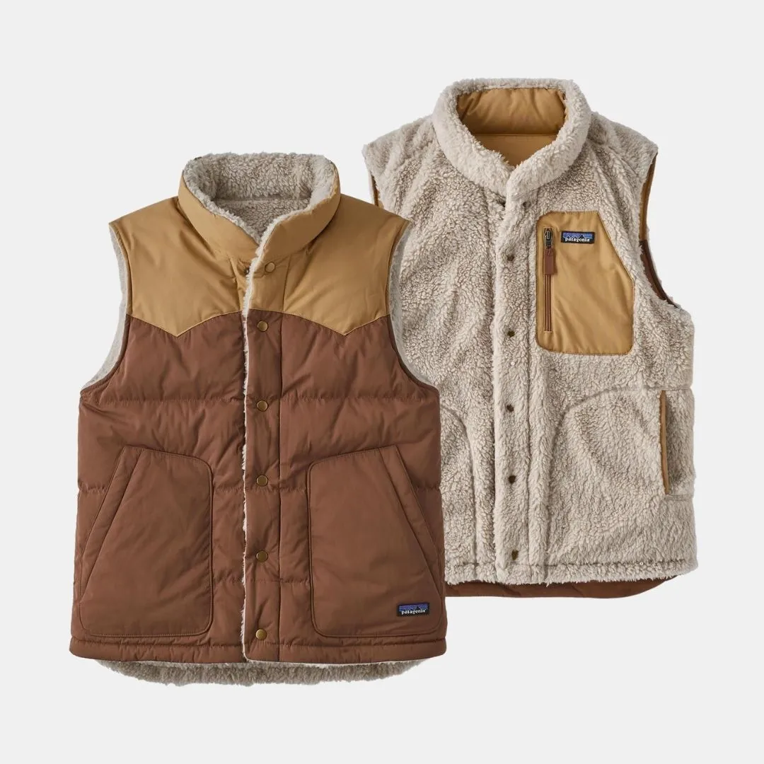 Patagonia Men's Reversible Bivy Down Vest Moose Brown