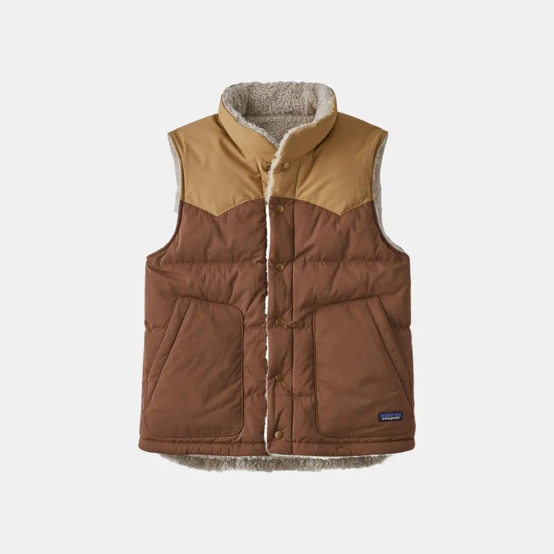 Patagonia Men's Reversible Bivy Down Vest Moose Brown