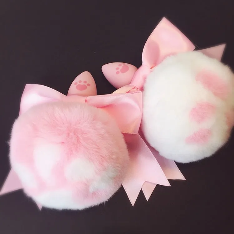 Paw Print Luxury Bunny Tail Plugs