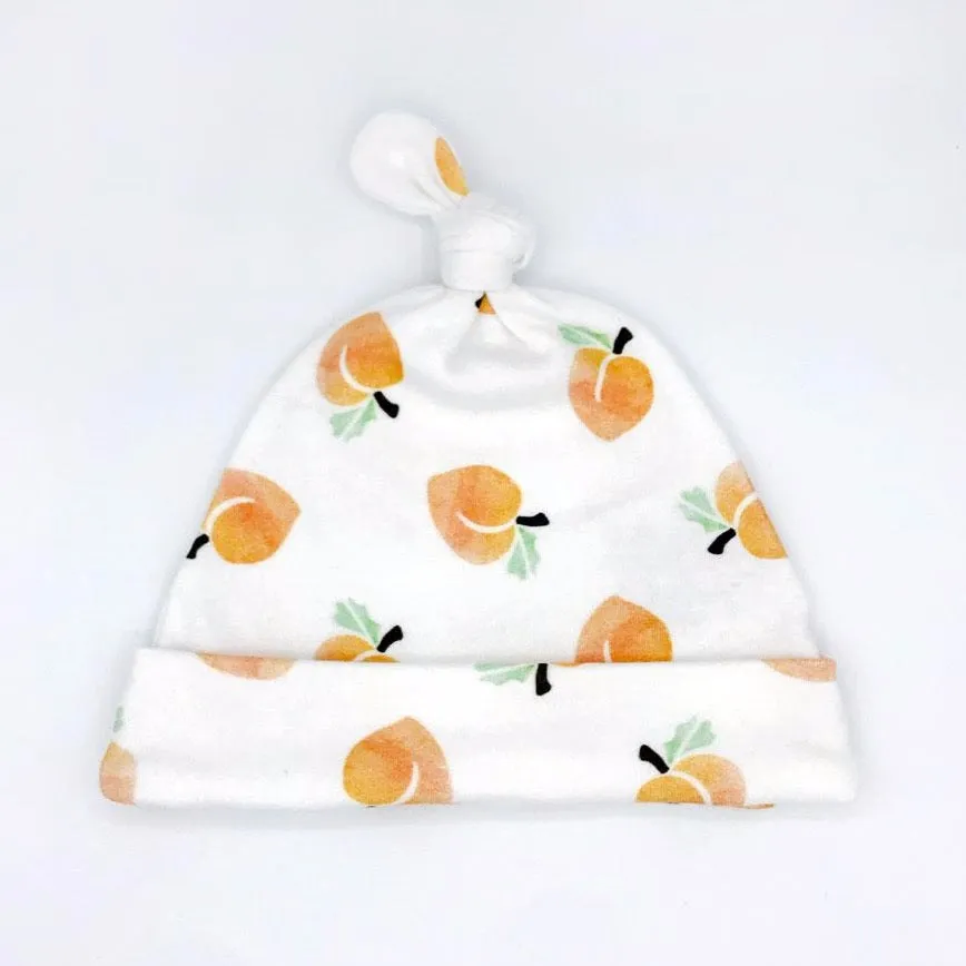 Peachy Keen Baby Hat (0-3M) - Organic Cotton